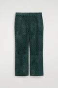 GEOMETRIC-PRINT CROPPED FLARED PANTS